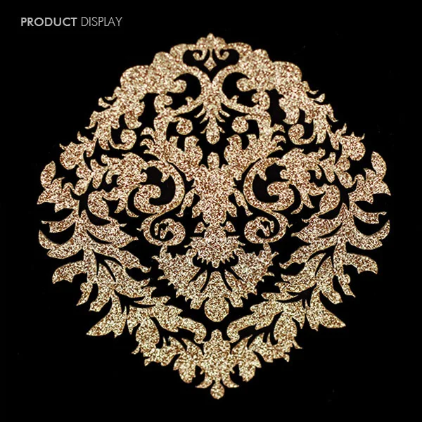 

Glitter Gold Embroidered Decals Iron On Applique Scrapbooking Craft Stickers Decals Embellishment Patches 10pieces