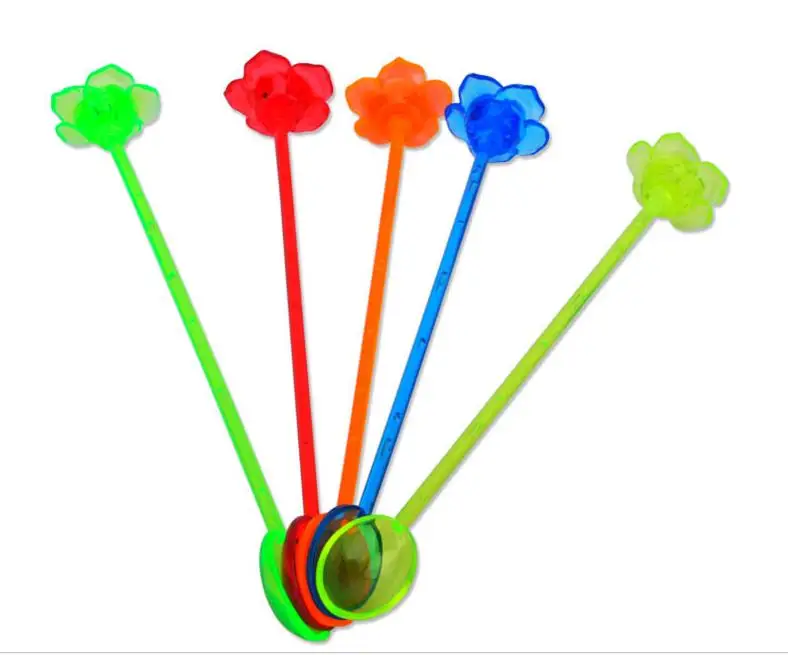 

Kitchen Barware Bar Tools disposable Candy color acrylic bar spoons spoon cocktail picks 60 pcs/lot free shipping