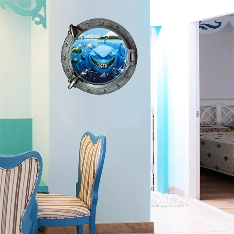 3D Sourire Requin Photo Papier Peint en Autocollant Murale Plafond Chambre Art 3D Sourire Requin Photo Papier Peint en Autocollant Murale Plafond Chambre Art