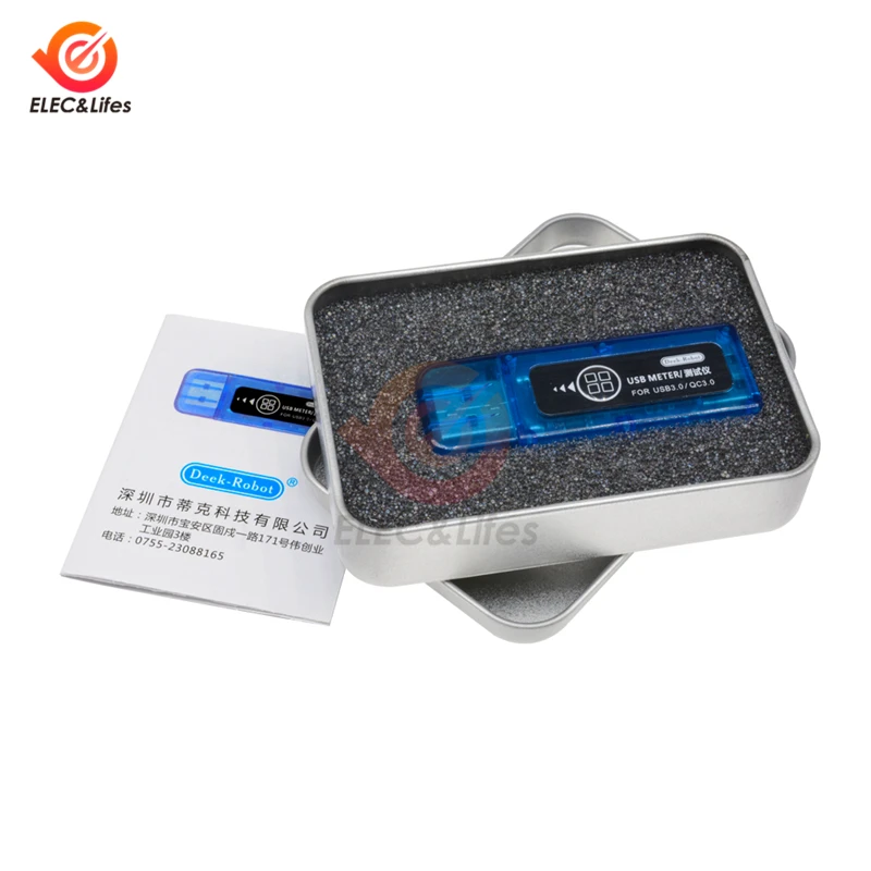 0.91Inch OLED Display USB Current Voltage Meter Wattmeter Power Energy Capacity Tester Voltmeter Ammeter Detector USB 3.0 tester