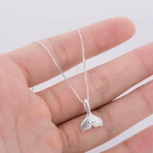 SMJEL fashion-collares con colgantes de cola de ballena para mujer, collares de cola de sirena, regalos de cumpleaños