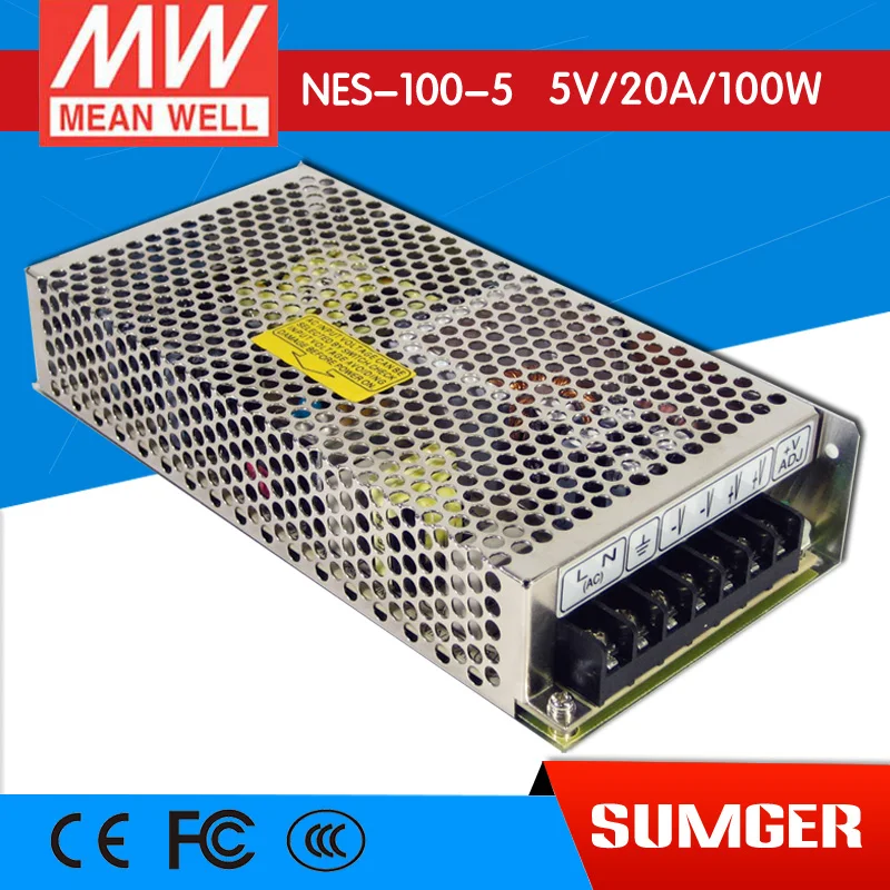 [BA] означает хорошо оригинальный NES-100-5 3 шт. 5 В 20A Meanwell NES-100 100 Вт один выход