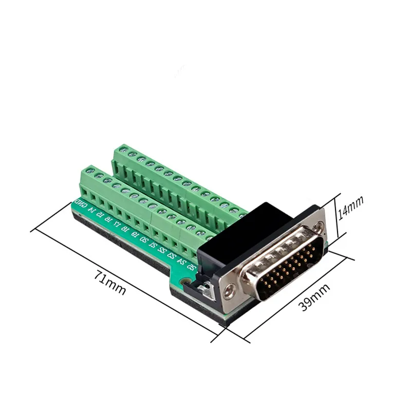 26-Pin Connector Разъем DB26 3 ряда серийной параллельной последовательный порт Shellless мужской/гнездовая розетка разъём медь прямые ноги сварные