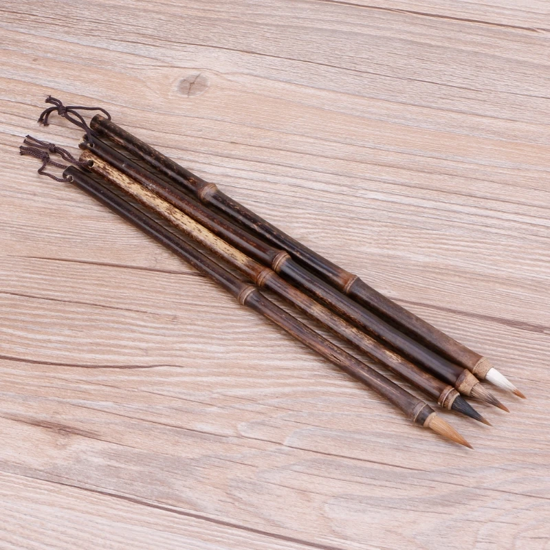 Кисть для китайской живописи, Натуральный Бамбуковый столб, обычная кисть для каллиграфии