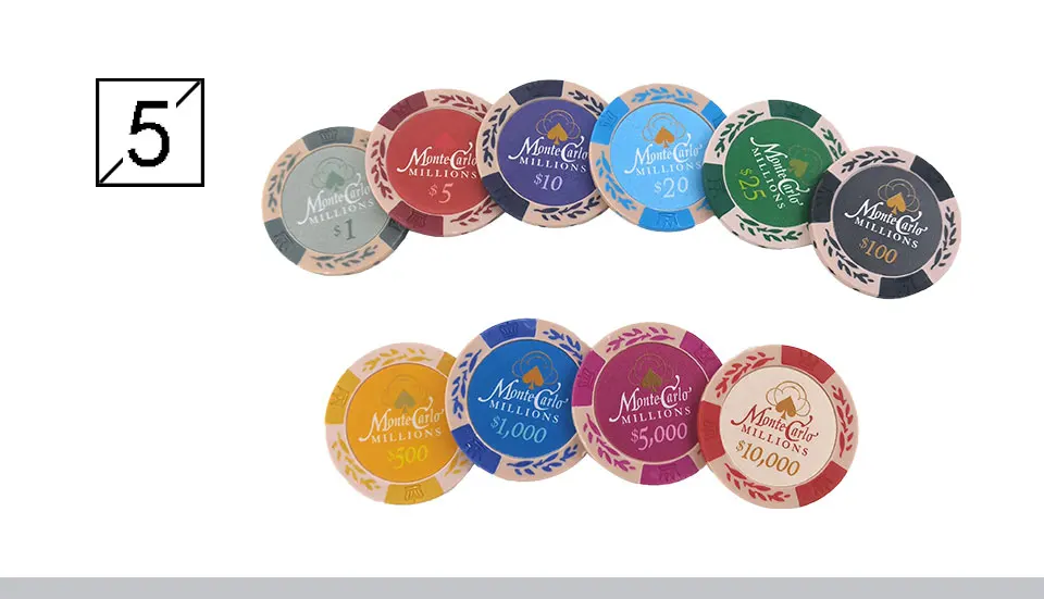 Yernea 25 шт./лот доллар пшеницы плёнки покерные фишки монеты баккара Техас Hold'em Цвет Корона глины покерные игровые чипы 14 г