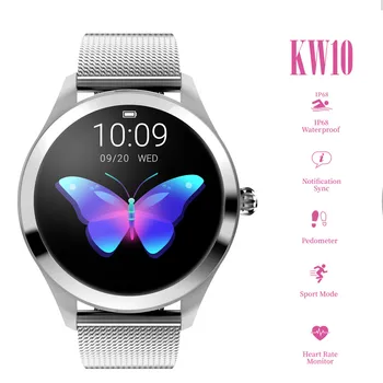 

KW10 Smart Watch Women 2019 IP68 Waterproof Heart Rate Monitoring Bluetooth Bracelet For Android IOS Fitness Bracelet Smartwatch