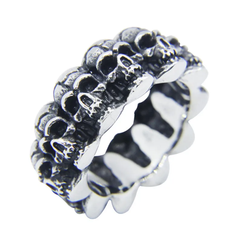 

1pc New Design Cycle Skull Ring 316L Stainless Steel Jewelry Band Party Cool Ghost Skull Ring