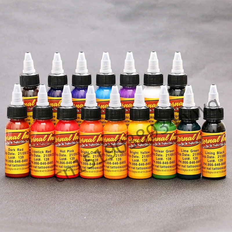 

30ml/ bottle tattoo ink set Microblading permanent makeup art pigment 16 PCS cosmetic tattoo paint for eyebrow eyeliner lip body