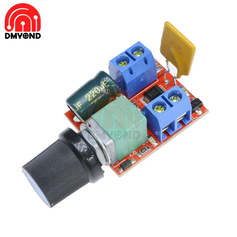 90W PWM DC Motor Speed Control Regulator Module Switch LED Dimmer Board 5A BE