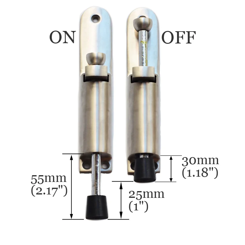 6 Luxury Stainless Steel Telescopic Door Stopper Extra Heavy