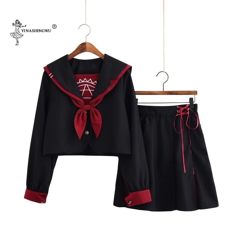 Japanese Korean Sailor Suit Version Short Skirts School Girl Jk Uniform Pleated Skirt School Uniform Cosplay Student Jk Academy