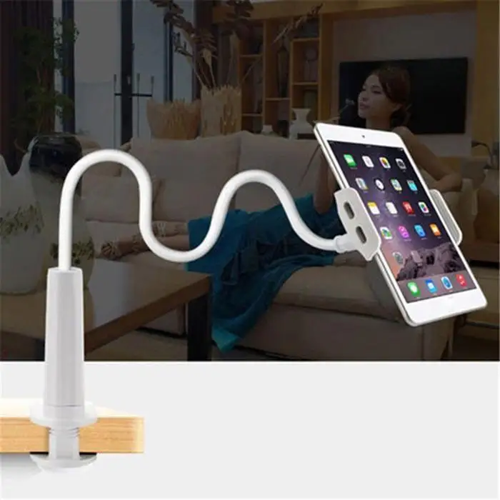 Настольный прикроватный Телефон Ipad планшет общий Кронштейн 360 вращающийся зажим держатель 3,5-10,5 дюймов экран устройства