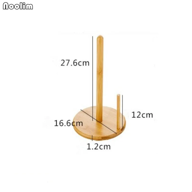 NOOLIM кухонный счетчик из натурального бамбука, стоящий держатель для бумажных полотенец, дозатор рулонной бумаги, стойка для кухонного хранения, аксессуары
