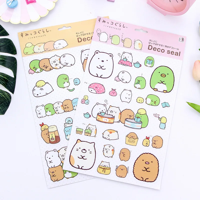 

1 Sheet Large Size Sumikko Gurashi Adhesive DIY Sticker Stick Label Notebook Album Decor Trunk Suitcase Stickers