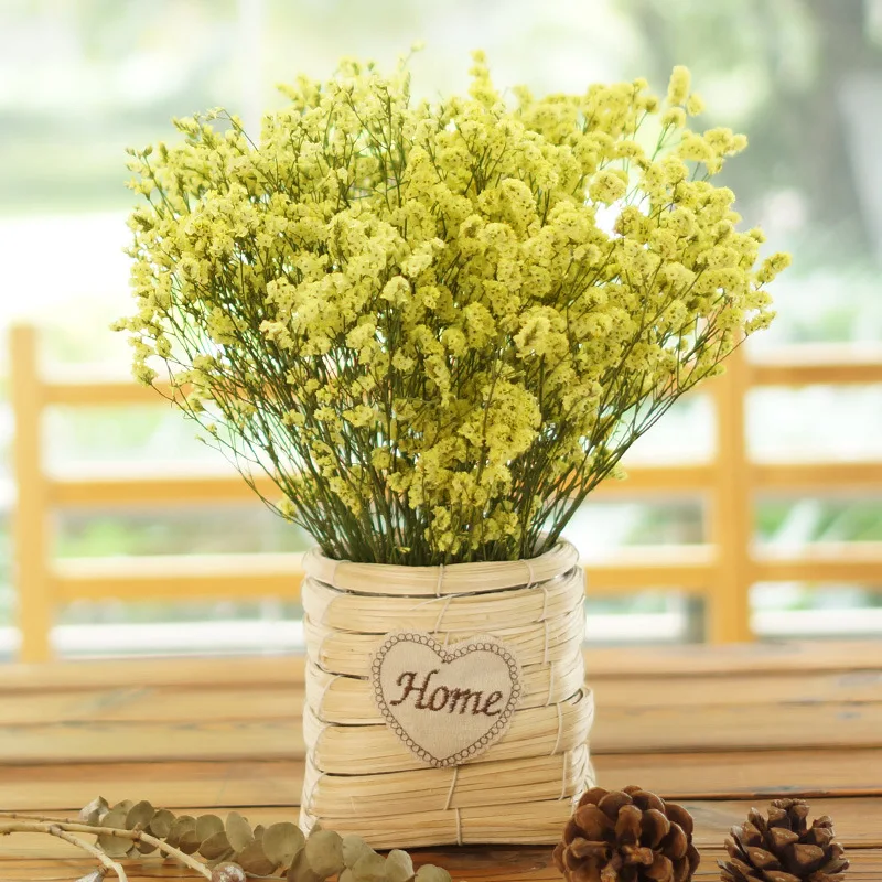 Festival Gift Bouquet Of Dried Flowers Home Decoration True Flower Ornaments Starry Forget-Me-Not With Small Basket JH64 (1)