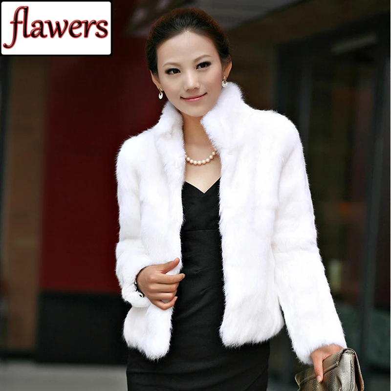 

New Women Real Rabbit Fur Coat Lady Winter 100% Natural Rabbit Fur Overcoat Slim Rabbit Fur Full Pelt Genuine Rabbit Fur Jackets