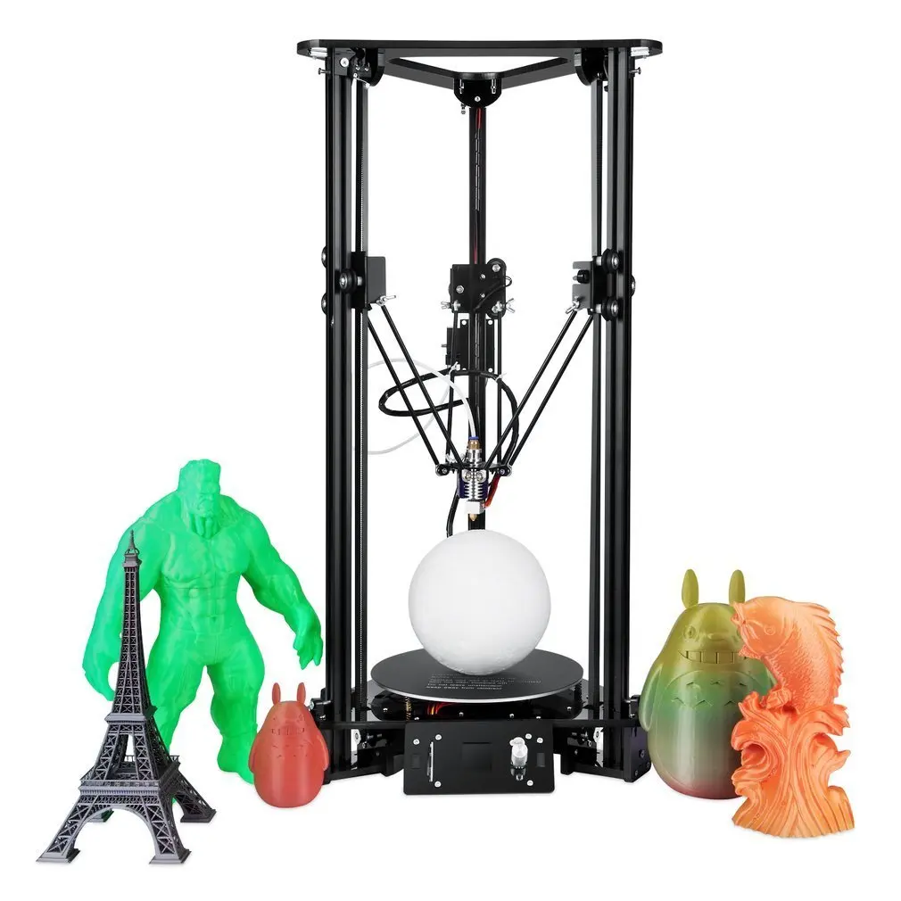 

DIY 3D Printer High Speed Lcd Color Screen 3 D Print Kit Kossel Linear Delta Large Printing Size PLA/ABS Assemble Similar A8