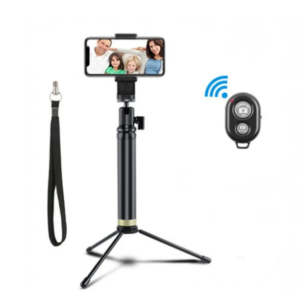 

Multifunction bluetooth Extension Rod Selfie Stick Tripod With 360 Degree Gimbal Stabilizer For GoPro Action Camera Mobile Phone