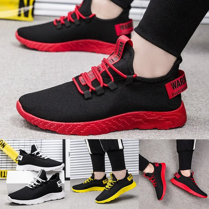 

Adisputent Men Sneakers Breathable Casual No-slip Vulcanize Shoes Male Air Mesh Lace up Wear-resistant Sports Casual Shoes 2019