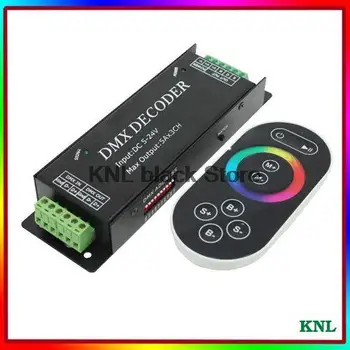 

Remote Led DMX Decorder 3 Channel, DC 5V/12V-24V Touch Screen RF Remote Led DMX Controller for RGB 5050 3528 LED Strip Light