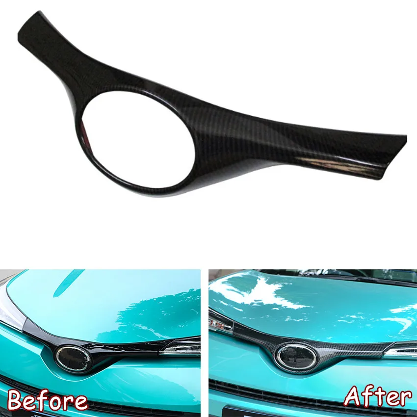 JXKaFa Fit For Toyota CHR C-HR 2016-2018 Car Exterior Parts Front Bumper Grill Upper Logo Decoration Frame Trim Styling ABS JXKaFa Fit For Toyota CHR C-HR 2016-2018 Car Exterior Parts Front Bumper Grill Upper Logo Decoration Frame Trim Styling ABS