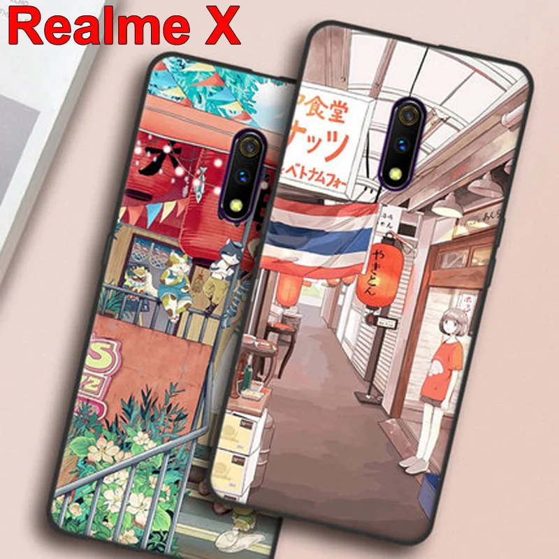 Чехол для OPPO Realme X 6 53 дюйма мягкий силиконовый чехол из ТПУ телефона RealmeX |