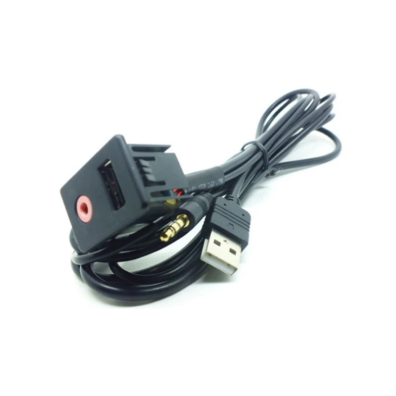 Car AUX USB switch carrier car modification socket aux socket usb  audio conversion accessories