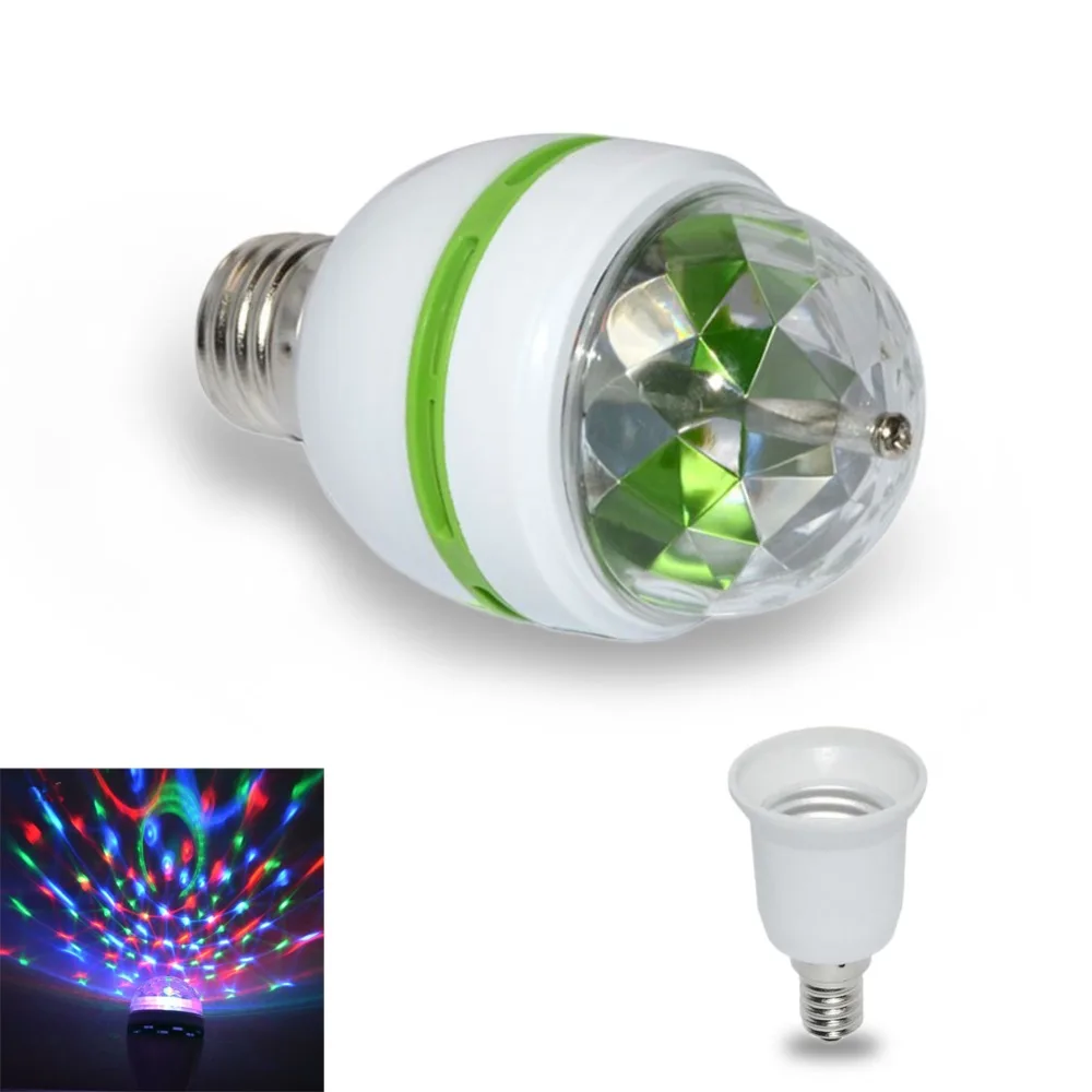 RGB светодиодная сценическая лампа E27 3 Вт AC110V 220 В Светодиодная KTV бар диско