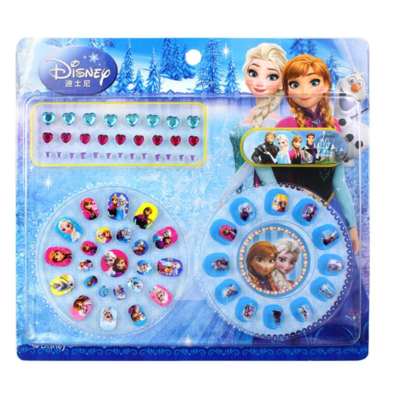 DISNEY reine des neiges elsa et Anna enfant ongles autocollants neige blanche Sofia classique jouets 3D diamant autocollant