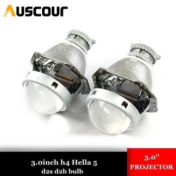 

3.0 inch universal hella 5 bixenon hid car projector lens car headlight metal holder h1 H4 D2S D2H 9005 5006 xenon bulb Modify