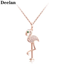 DEEIAN ожерелье очарование для женщин Фламинго Кристалл кулон ювелирных изделий Девушка Лучшие ожерелья для друга ювелирные аксессуары