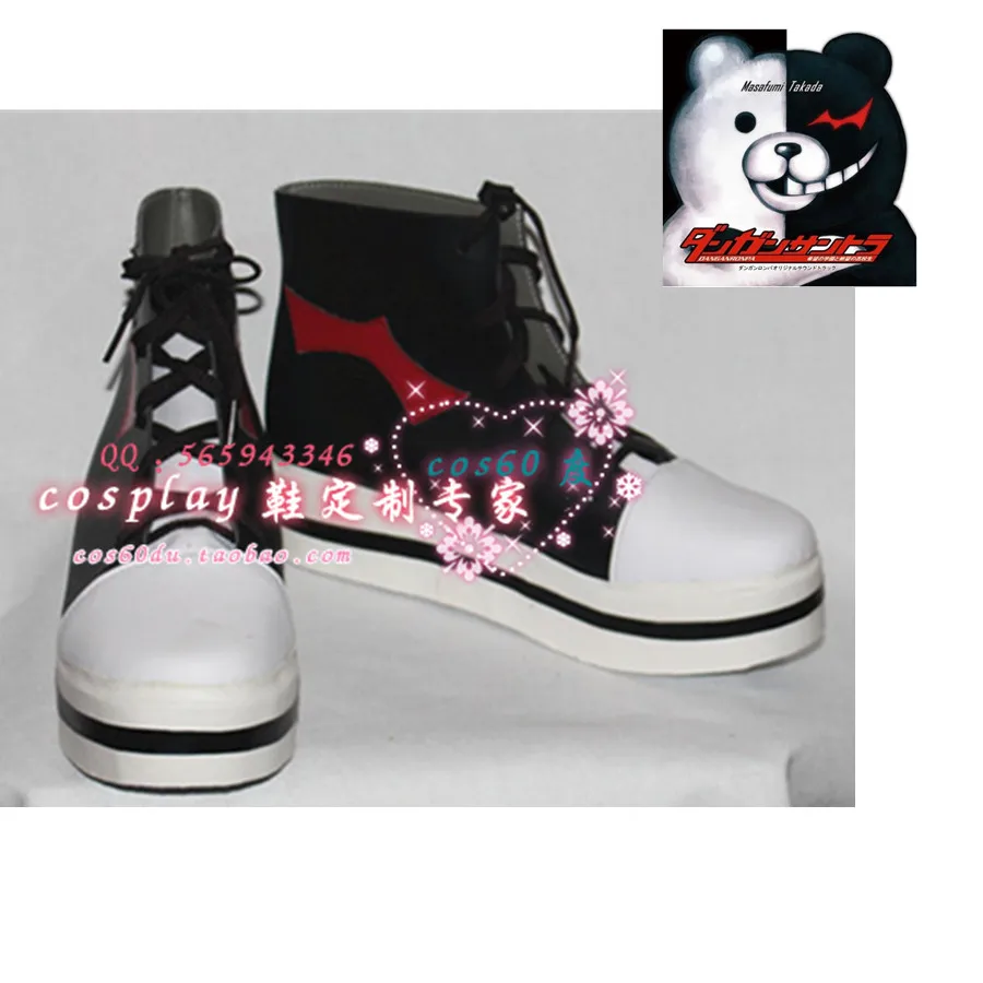 

Danganronpa monokuma Halloween Christmas festival Cosplay Boots shoes S008