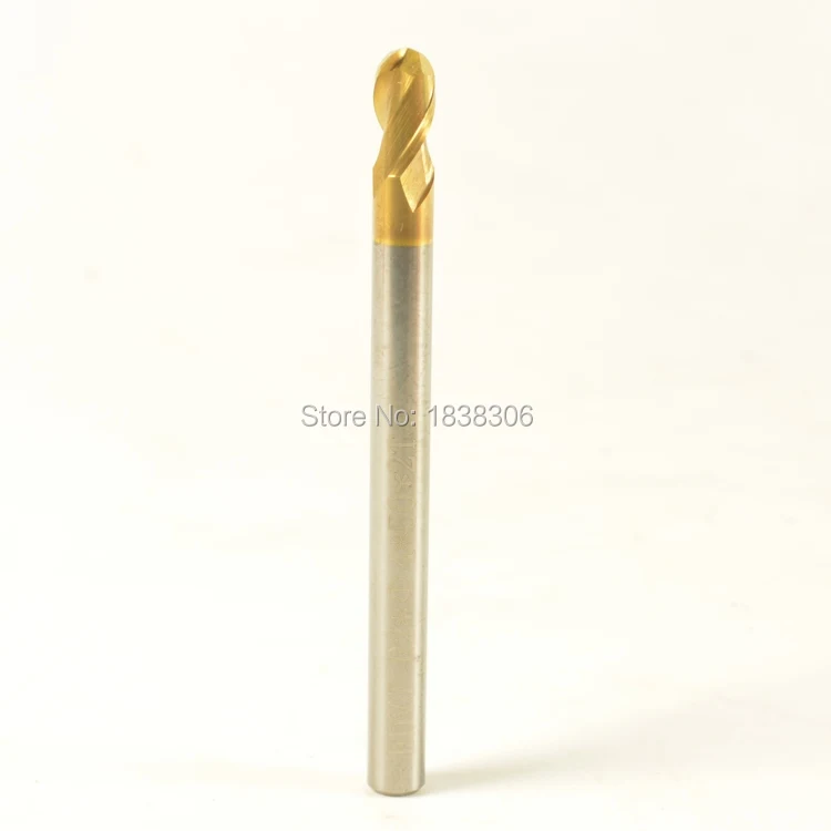 

1pcs EDVT Staight shank R2-D4-50-2T 2Flutes Micro Grain tungsten Steel 60HRC Ball end mill cutter For CNC Milling
