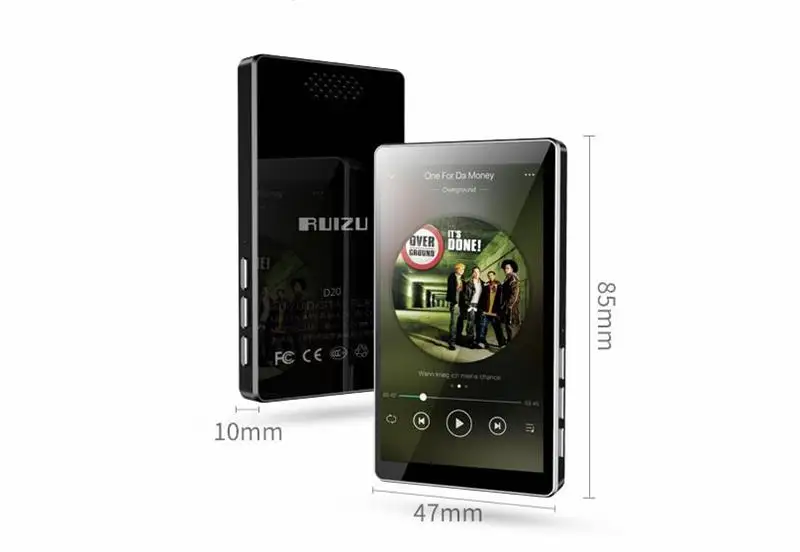 Newest RUIZU MP3 Player D20 Full Touch Screen 3.0 Inch Built-in Speaker HIFI Lossless Music Player with FM, Video Player