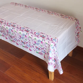 

Disposable Plastic Table Cloth Flower Butterfly Table Cover Tablecloth Waterproof For Kids Birthday Party Decor 180*108cm