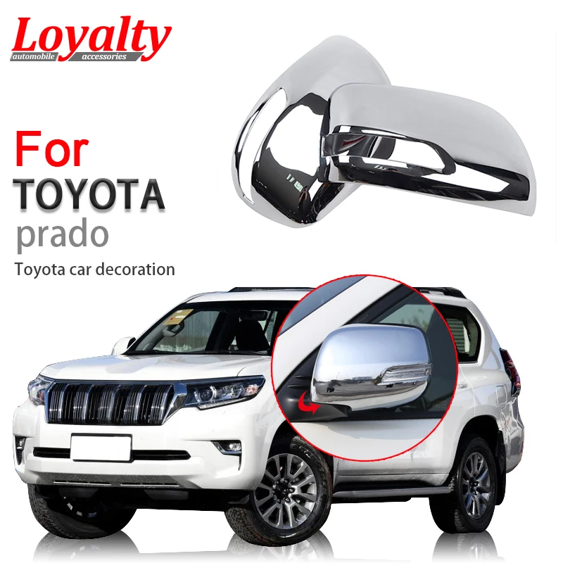 Чехол для бокового зеркала заднего вида Toyota Prado 2010 2015 2016 2017 2018|Хромирование| |