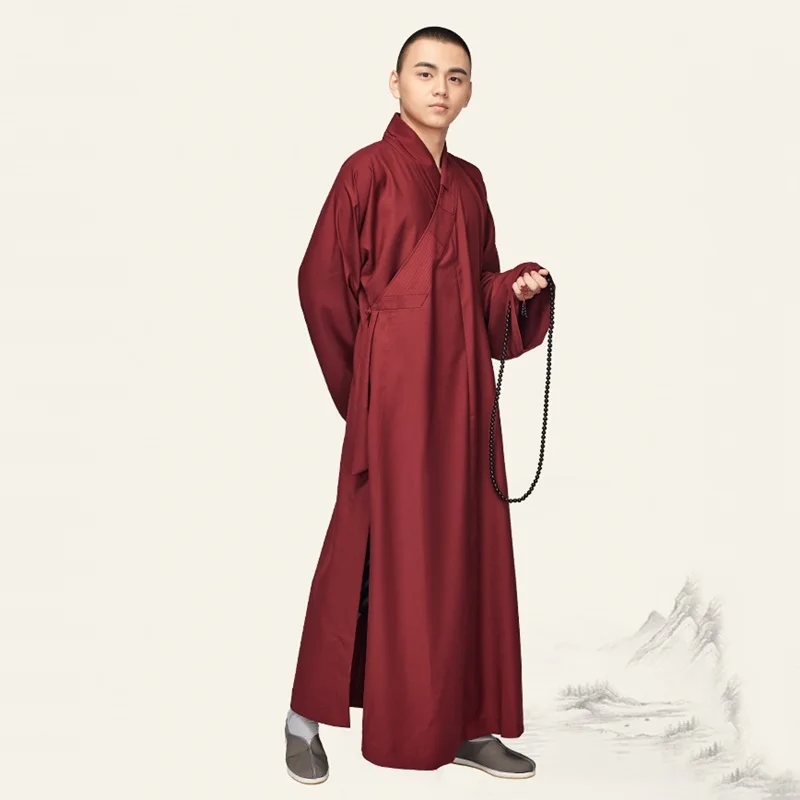 Buddhist monk robes clothing vest costume shaolin monk meditation clothes mala shaolin monk robes clothing TA540 - Цвет: 1