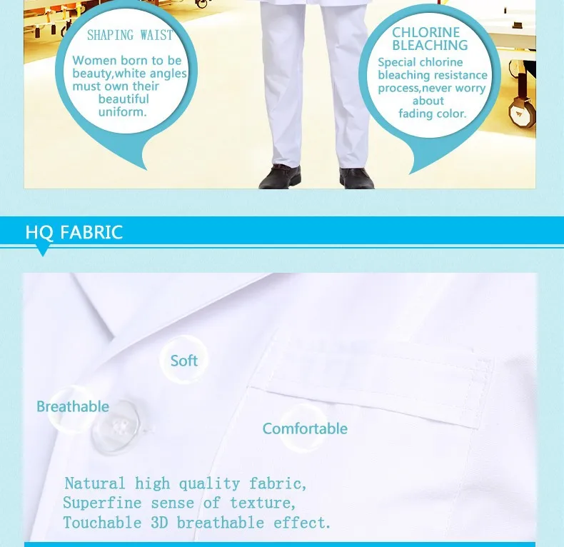 hospital workwear doctor uniform lab coat physician uniformes hospital uniforme medico hot sale for summer