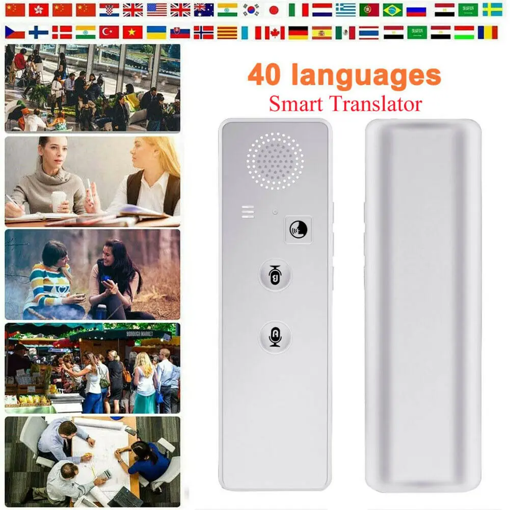 

Portable Smart Instant Voice Translator Two-Way 40+ Languages Travel Translations