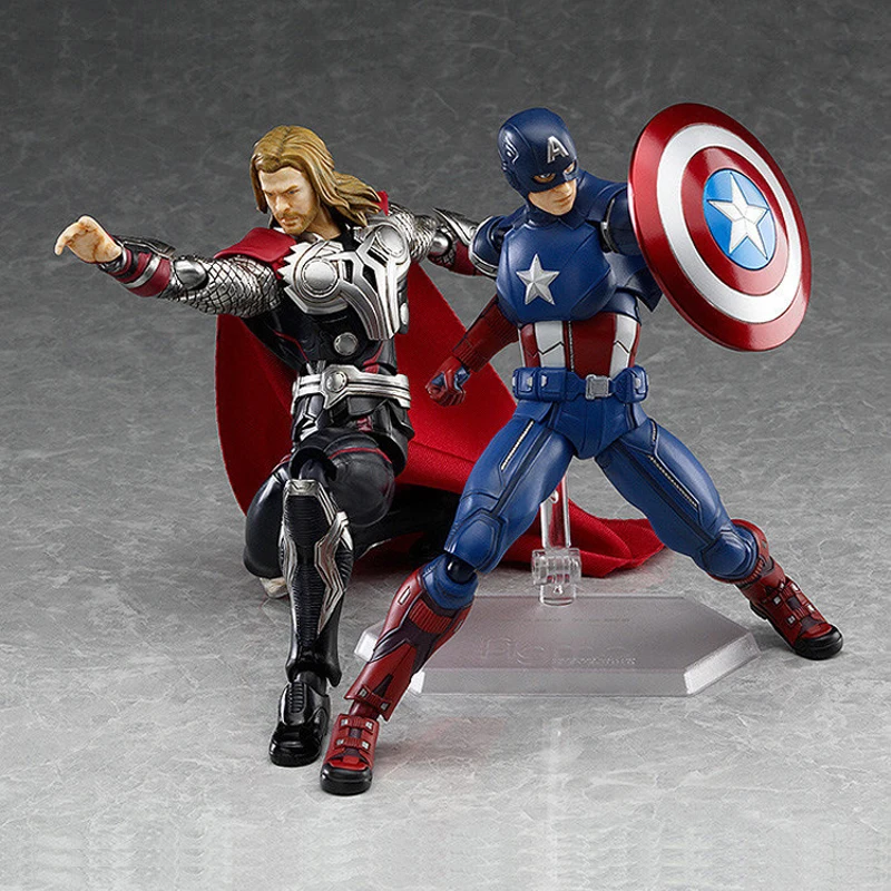 

The Avengers Figma 226 Captain America Thor Action Figure Anime DIY Assemble PVC Modeling Toy Collectible Gift