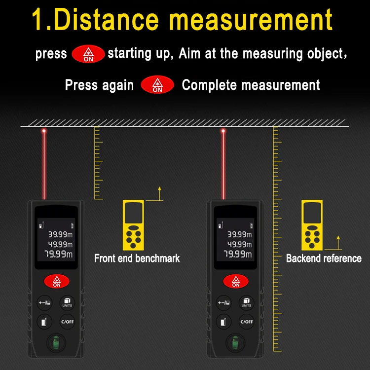 Лазерный дальномер, измерение дальности 40 м серии, лазерная рулетка, лазерный дальномер для охоты, дальномер, линейка