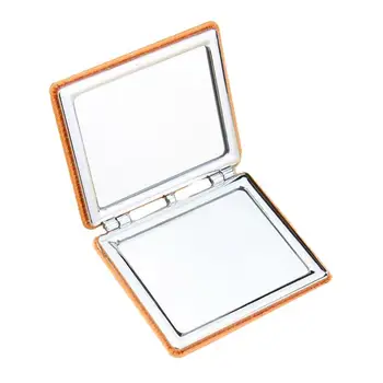 

2pcs Mirror Double Side PU Leather Folding Rectangle Makeup Mirror Pocket Mirror for Ladies Girls