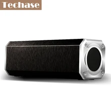 Techase деревянный Динамик HiFi Звук Bluetooth Колонки Поддержка 32 ГБ карты памяти Aux-в Колонки для ПК смартфон руки музыка