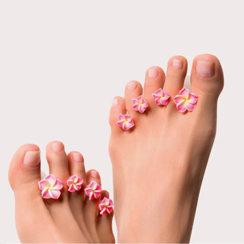 

8Pcs/Set Soft Silicone Toe Separators Foot Toe Spacers for Home and Salon Use Flower Shaped Pedicures DIY Nail Art Tools CO1027