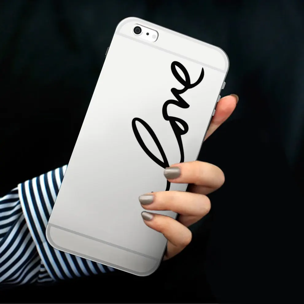 

New TPU Mobile Phone Cover Color Printing Cell Phone Case Soft Shell With Simple Black And White Pattern For iPhone iPhone 6/6s