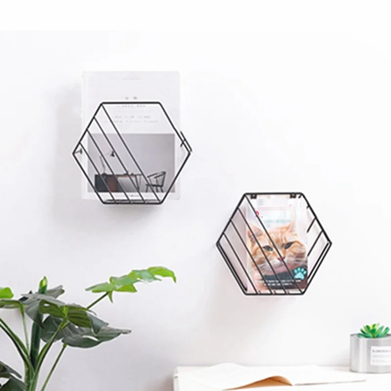 المطاوع الحديد تخزين الرف الشمال الديكور جدار مجلة رفوف مجلة المنظم الجرف حامل صحف المعيشة ديكورات للحائط