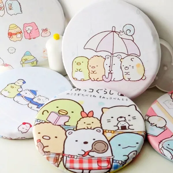 

candice guo! Super Q plush toy lovely Sumikko Gurashi corner biological two-sides flat round sitting cushion birthday gift 1pc