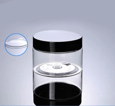 150 г прозрачный ПЭТ Крем бутылки с черной крышкой косметический контейнер банка для крема Косметические Jar косметической упаковки