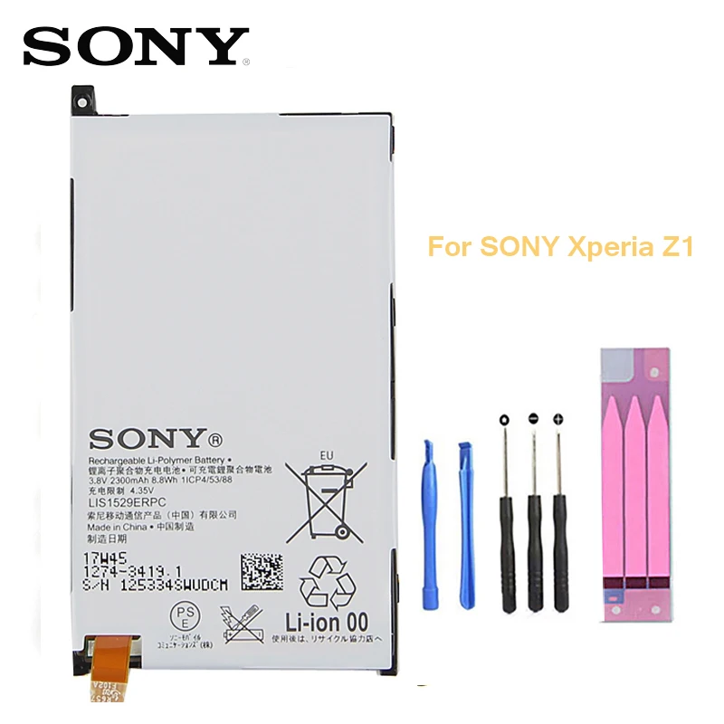 

Original Replacement Sony Battery For SONY Xperia Z1 mini Xperia Z1 Compact D5503 M51w LIS1529ERPC Genuine Phone Battery 2300mAh