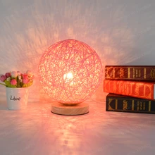 Светодиодный настольный светильник, винтажный стол, ночник, настольная лампа, проектор, ночное освещение, защита для глаз, плетеный шар DIY, новинка, Декор
